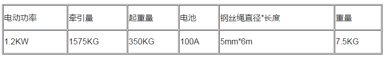 3500磅電動絞盤參數(shù)介紹